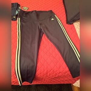 Adidas Brand New 3X  Training Pants Black & White Stripe